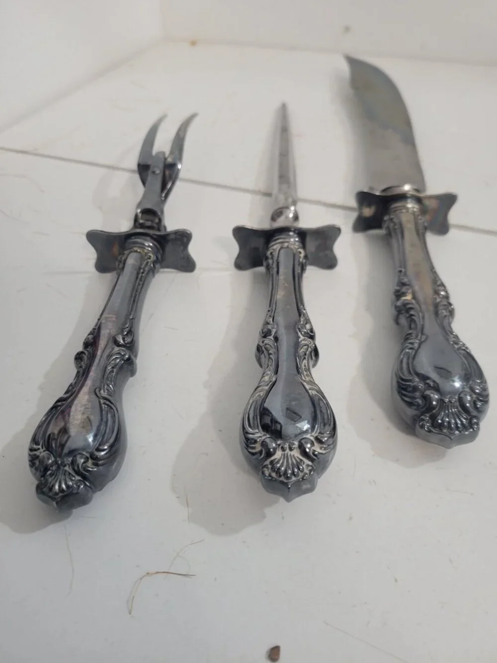 Vintage SWilverplate Carving Set by Wallace